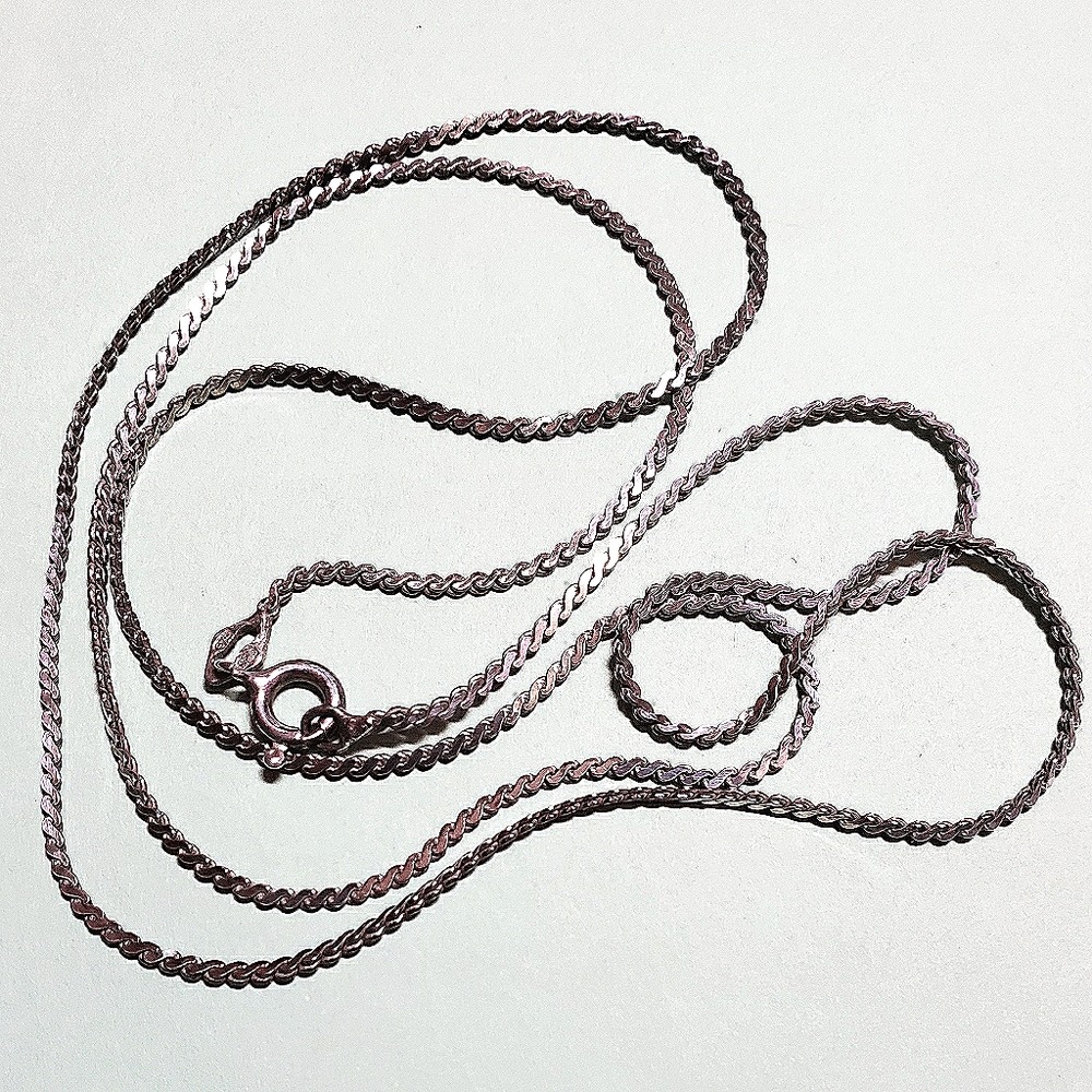 SERPENTINE SILVER CHAIN NECKLACE